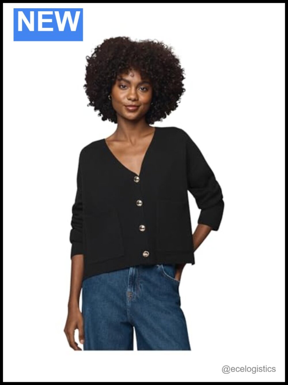 Splendid Cropped Cardigan Women V-Neck Long Sleeve Gold Buttons Knit